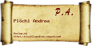 Plöchl Andrea névjegykártya