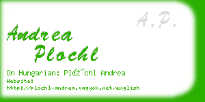 andrea plochl business card